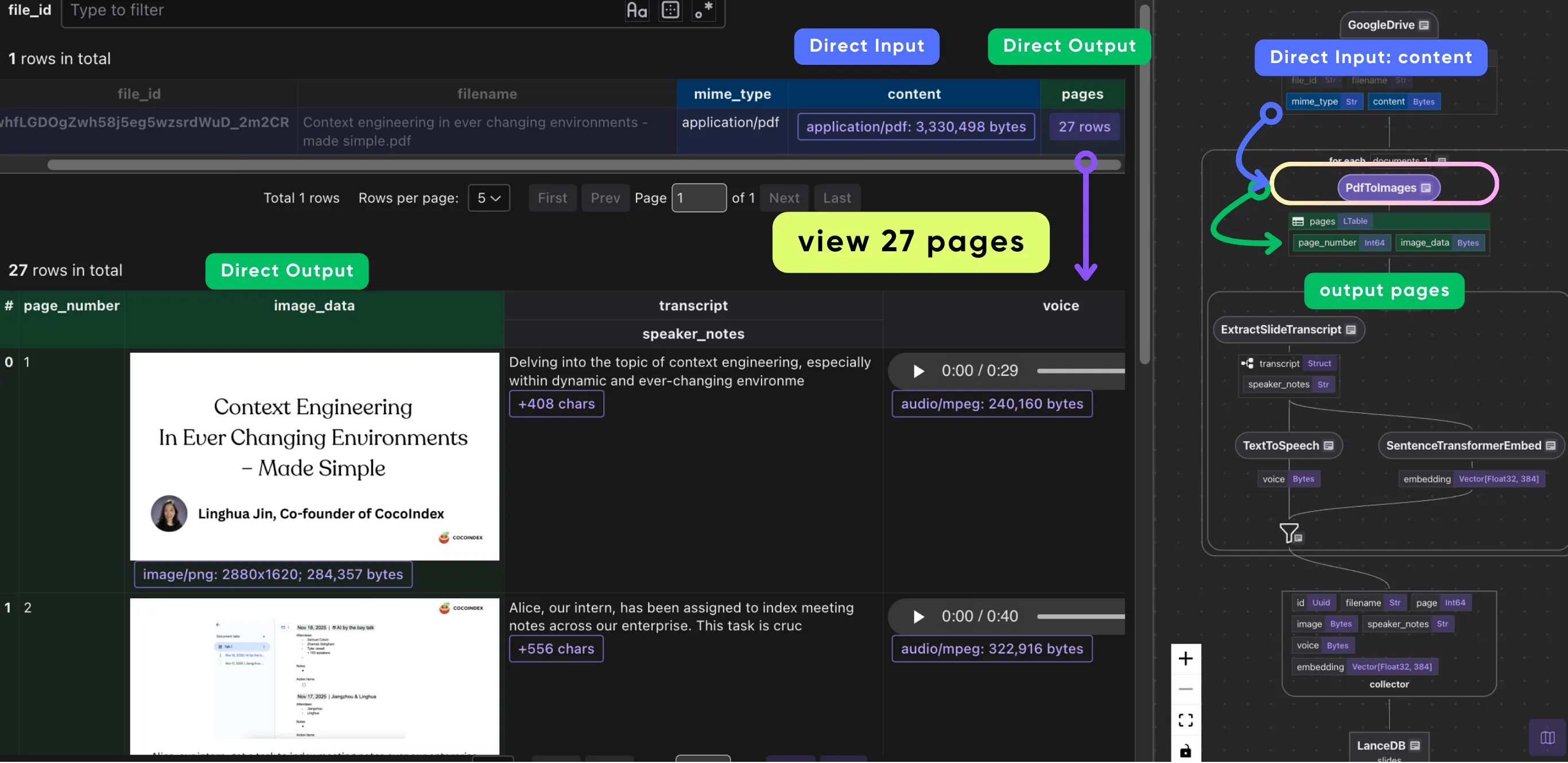 CocoInsight Pages Output
