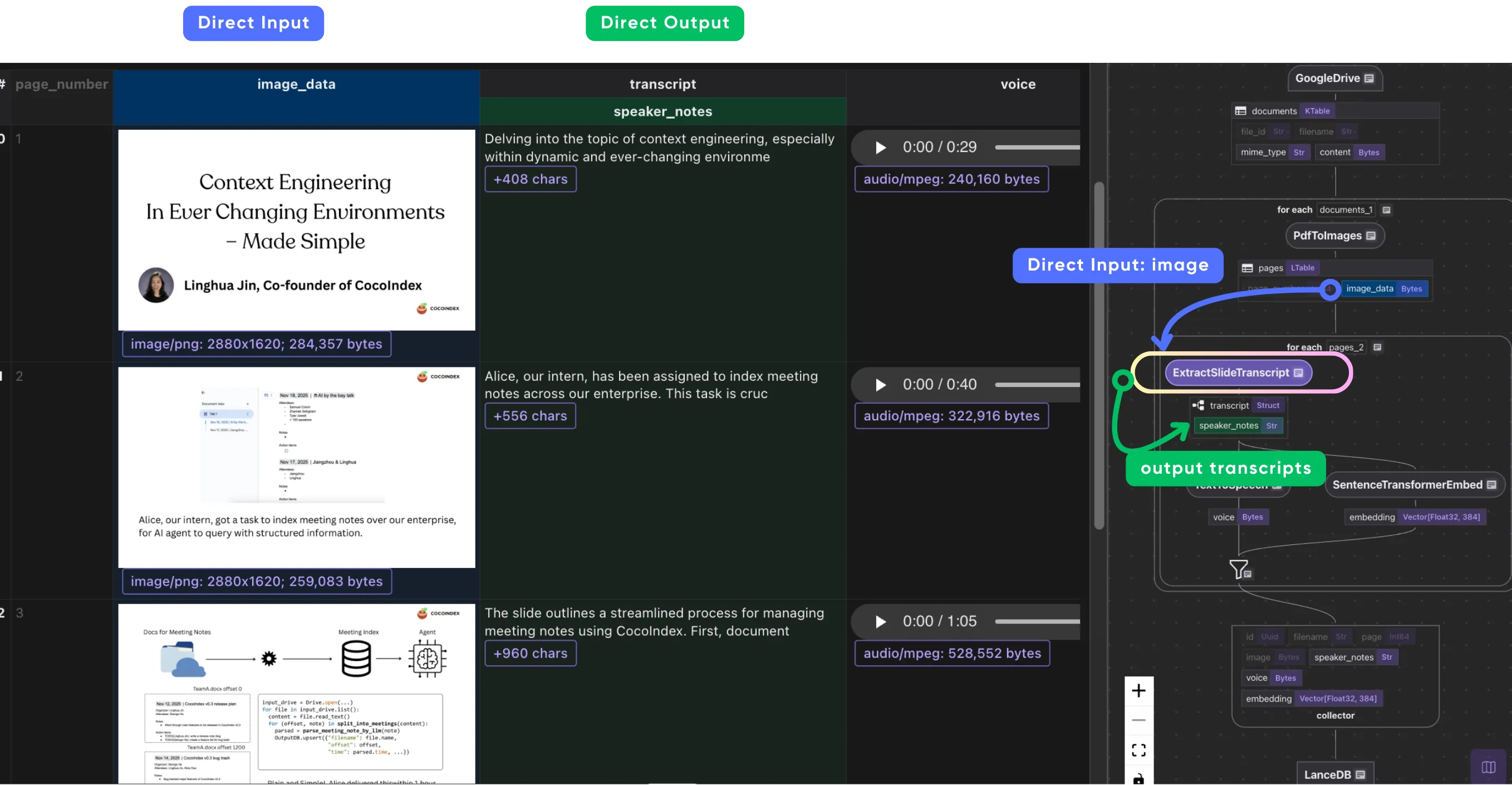 CocoInsight Transcript Extraction