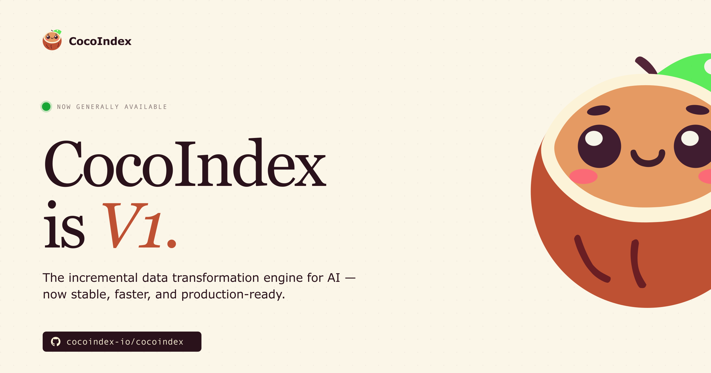 CocoIndex *V1* is Live!