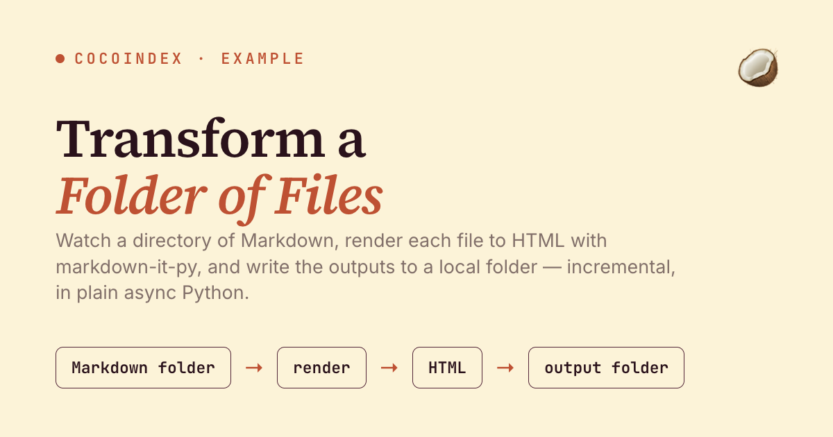 Transform a folder of files with CocoIndex V1