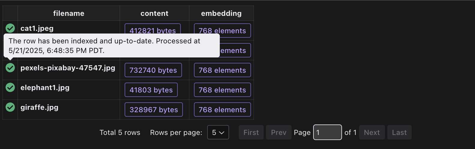 Index Status In CocoInsight
