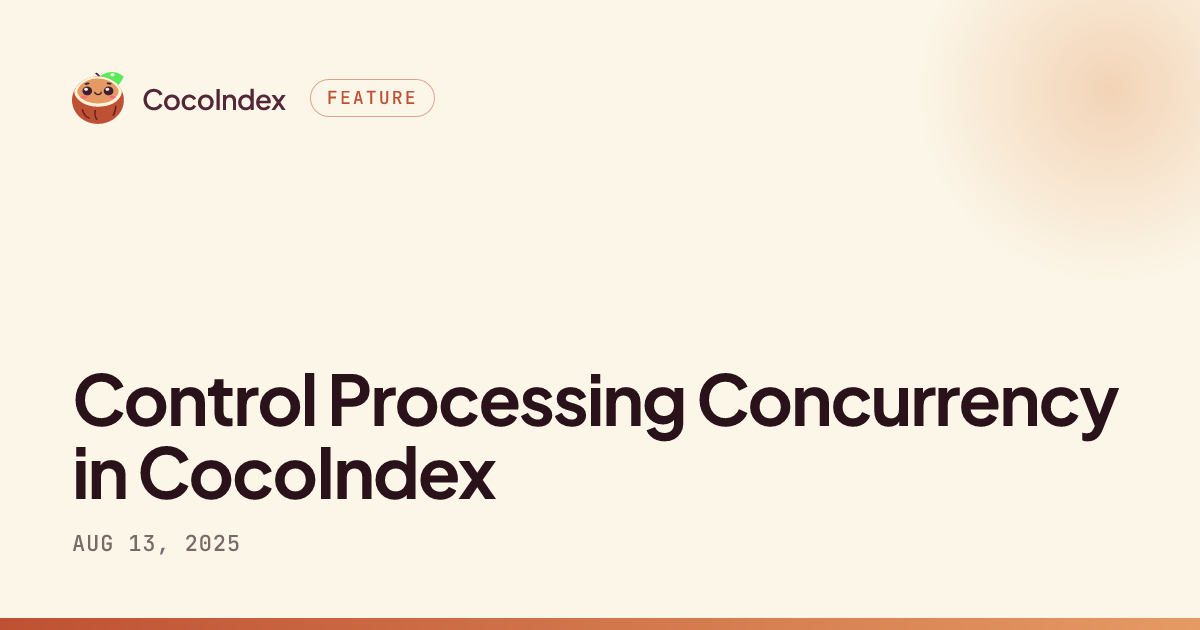 Control Processing Concurrency in CocoIndex
